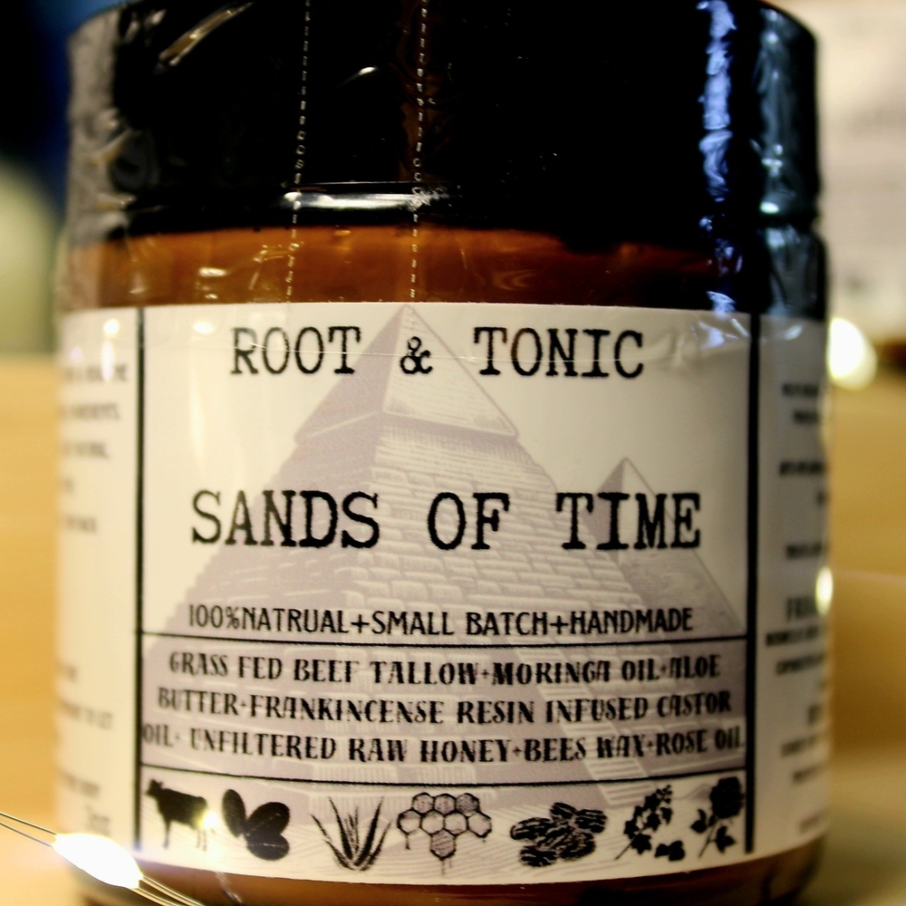 Grass Fed Botanically Infused Tallow 3oz SANDS OF TIME BY ROOT & Tonic